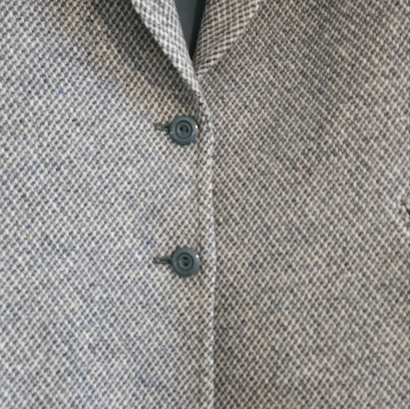 BNWOT Women's Sky Blue Tweed Jacket & Skirt Set Quiet Luxury 100% Wool - Picture 5 of 14